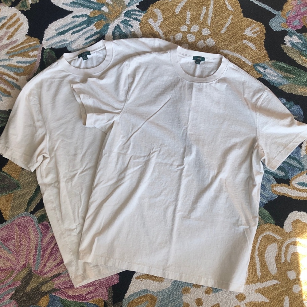 x2 Men's J Crew Crew Neck T-Shirt - Classic Casual